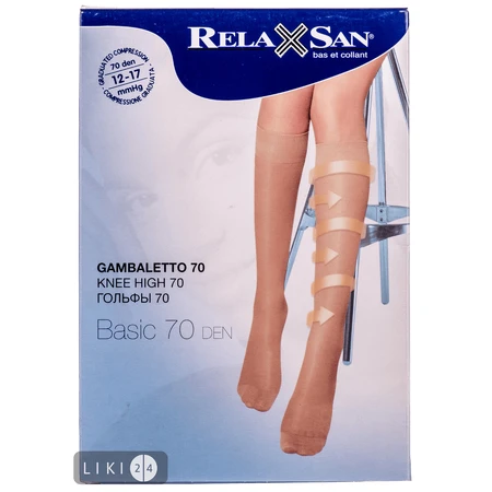 Гольфы 70 ден (12-17мм) р.4 чер. RELAXSAN : цены и характеристики
