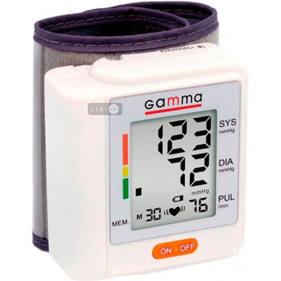 Измеритель (тонометр) АД Gamma Active на запястье : цены и характеристики