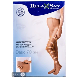 Колготки антиварікоз, д / вагіт.70 ден р, 2 чор, RELAXSAN 