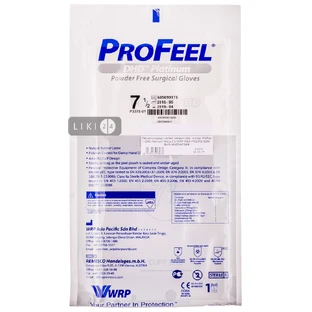 Перчатки хирург.латекс. стер. н/прип. полим. ProFeel DHD Platinum №2 р.7,5 