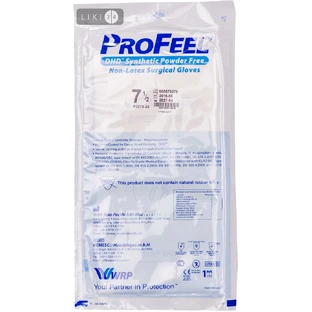 Перчатки хирург.синтет.неприп.стер. полим. ProFeel Synthetic Powder Free №2 р.7,5 