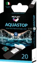 Набор пластырей бактерицидных Milplast Aquastop на полимерной основе стерильные влагостойкие, 20 шт