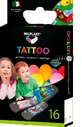Набор пластырей бактерицидных Milplast Tattoo на полимерной основе детские, 16 шт