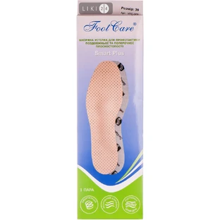 Стелька кож.д/под.прод./попер.свод.стопы р.39 FOOTCARE УПС-003 