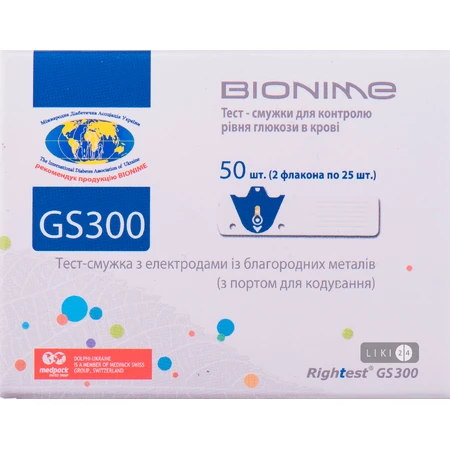 Тест полоски Rightest GS 300 №50: цены и характеристики