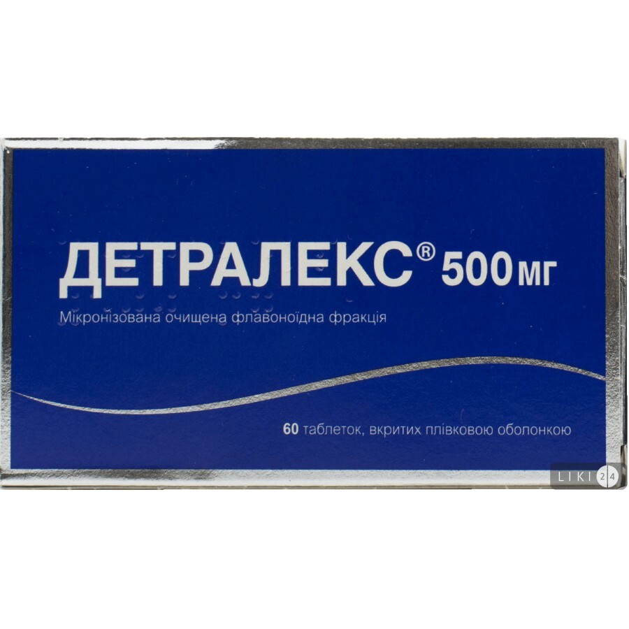 Детралекс 500 мг таблетки, №60: цены и характеристики