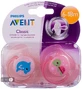 Пустышка Philips Avent Classic Дельфин+Черепашка силиконовая ортодонтическая 6-18 мес 2 шт SCF169/38
