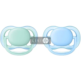 Пустышка Philips Avent силиконовая ортодонтическая мальчик 0-6 мес 2 шт SCF172/01