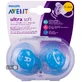 Пустышка силиконовая Philips Avent Ultra Soft для мальчиков 0-6 мес 2 шт SCF222/20