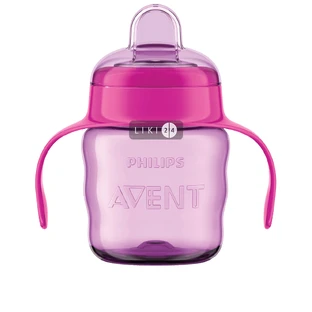 Чашка Philips Avent с мягким носиком и ручками 6 мес + 200 мл SCF551/03