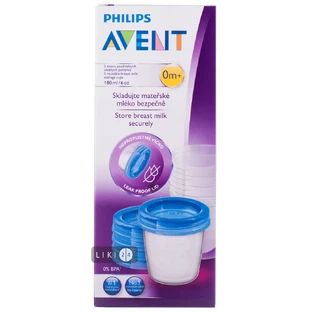 Контейнери Philips Avent для зберігання молока 180 мл 5 шт SCF619/05