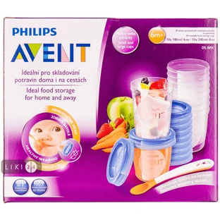 Контейнери для зберігання продуктів Philips Avent SCF721/20 + ложечка 