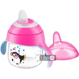Чашка-непроливайка Philips AVENT с мягким носиком и ручками для девочек 200 мл 6 мес+ SCF751/07