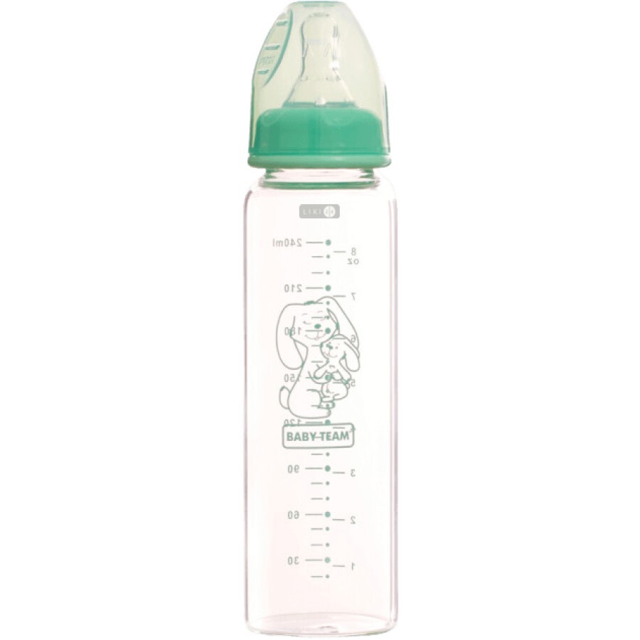 Пляшка для годування Baby Team скляна 250 мл 1211: ціни та характеристики
