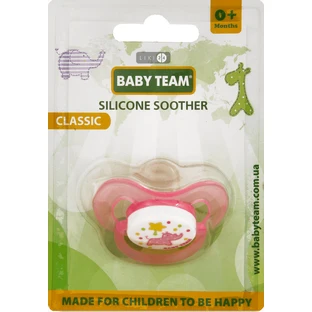 Пустышка силиконовая Baby Team классическая 0 мес 1 шт 3007