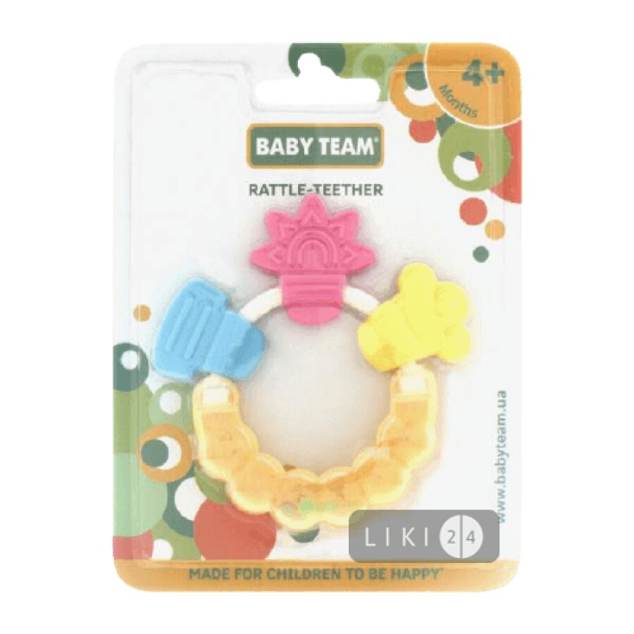Погремушка-прорезыватель Baby Team Цветочек 8410: цены и характеристики