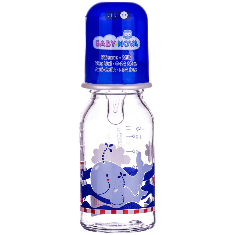 Пляшка скляна Baby-Nova Декор 125 мл: ціни та характеристики