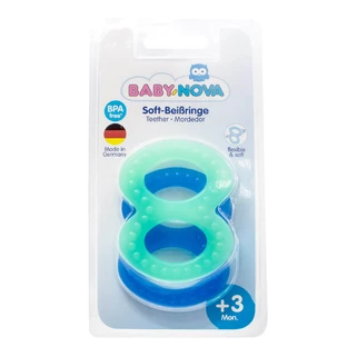 Зубное кольцо Baby-Nova твердое рельефное, 2 шт
