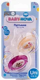 Соска-пустушка силіконова Baby-Nova універсальна з малюнком 2 шт