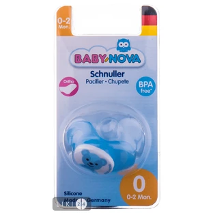 Соска-пустышка силиконовая Baby-Nova Newborn ортодонтическая с 0 до 2 месяцев 1 шт