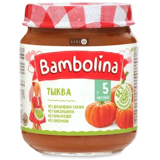Пюре Bambolina Тыква, 100 г