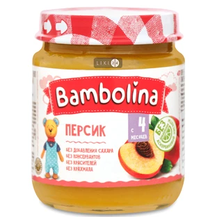 Пюре Bambolina Персик, 100 г