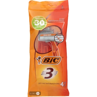Набір бритв без змінних катриджів BIC Sensitive 3 4 шт
