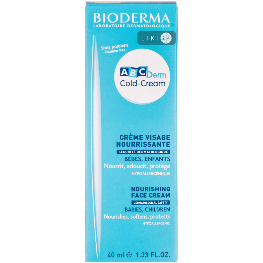 Детский крем Bioderma АВСDerm Колд-крем для лица питательный, 40 мл: цены и характеристики