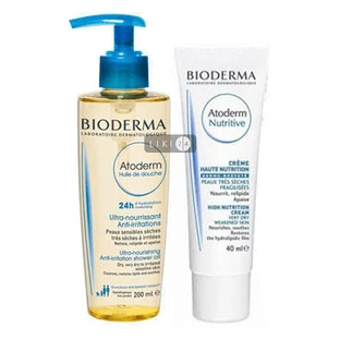 Набор BIODERMA Атодерм Масло для душа 200 мл + Бальзам для лица питательный  40 мл
