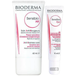 Набір Bioderma Sensibio AR Крем 40 мл + Крем-гель для контуру очей 15 мл 