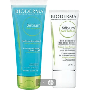 Набор Bioderma Sebium концентрат для сужения пор 30 мл + Sebium очищающий гель 100 мл