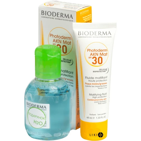 Набір BIODERMA Фотодерм AKN МАТ Емульсія 40 мл + Себіом H2О 100 мл : ціни та характеристики