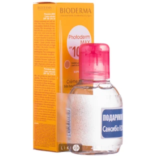 Набор Bioderma Photoderm Мax SPF 100 крем тональный светлый 40 мл + Sensibio Н2О 100 мл