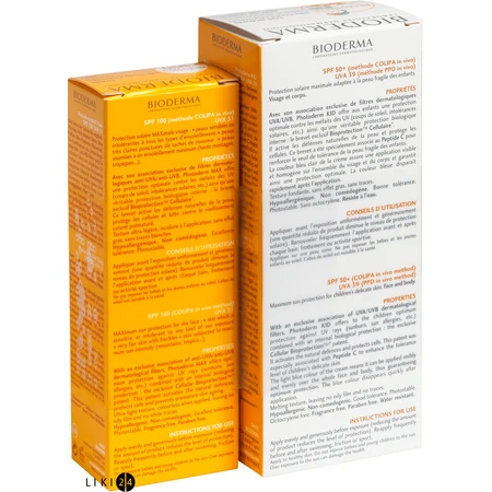 BIODERMA Набір Фотодерм КИД Молочко 100мл + MAX Емульсія 40мл : ціни та характеристики