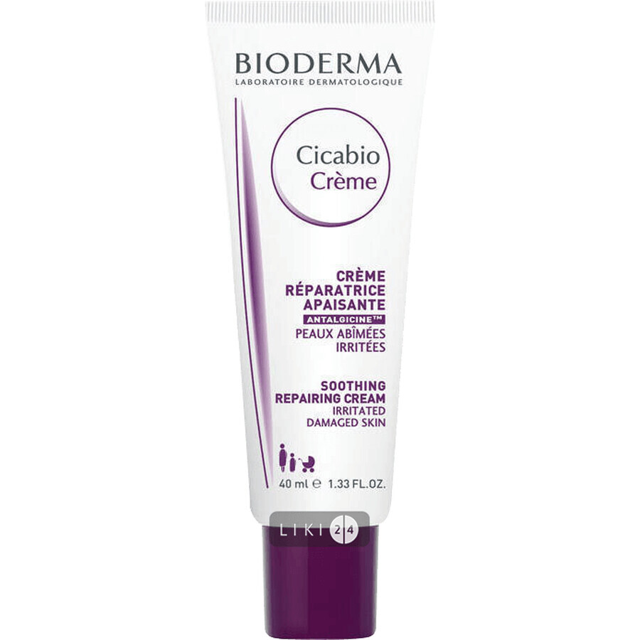 Восстанавливающий крем Bioderma Cicabio Soothing Reparing Cream для лица и тела 40 мл: цены и характеристики