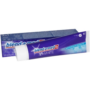 Зубная паста Blend-a-med 3D White Арктическая свежесть мятный поцелуй, 100 мл