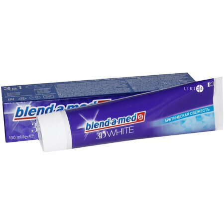 Зубная паста Blend-a-med 3D White Арктическая свежесть мятный поцелуй, 100 мл