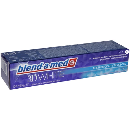 Зубная паста Blend-a-med 3D White Арктическая свежесть мятный поцелуй, 100 мл: цены и характеристики