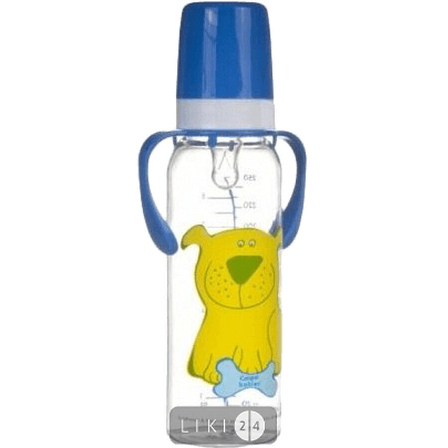Пляшка Canpol Babies Кольорова ферма з малюнком і ручкою 250 мл 11/845: ціни та характеристики