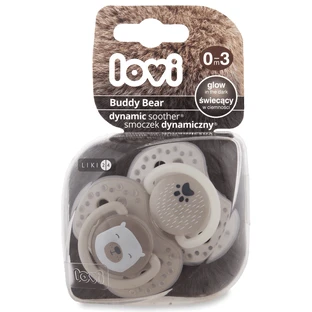 CANPOL 22/863 Пустышка Lovi динам. сил. 0-3 мес. 2шт Buddy bear 