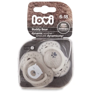 CANPOL 22/865 Пустушка Lovi динам. сил. 6-18 міс. 2шт Buddy bear 