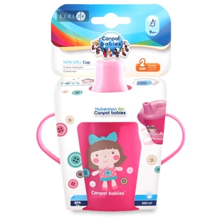 Кружка-непроливайка Canpol Babies 250 мл Розовая 31/200_pin