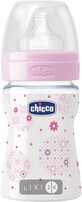 Пляшка для годування Chicco Well-Being пластикова з силіконовою соскою 0+ 150 мл