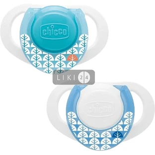 CHICCO Пустушка латекс. Physio Compact 0-6 міс. блакитна 2шт 74820.21 