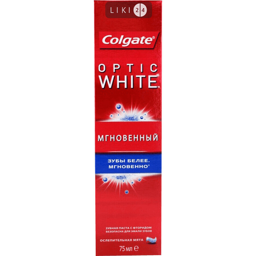 Зубная паста Colgate Optic White Мгновенный 75 мл : цены и характеристики