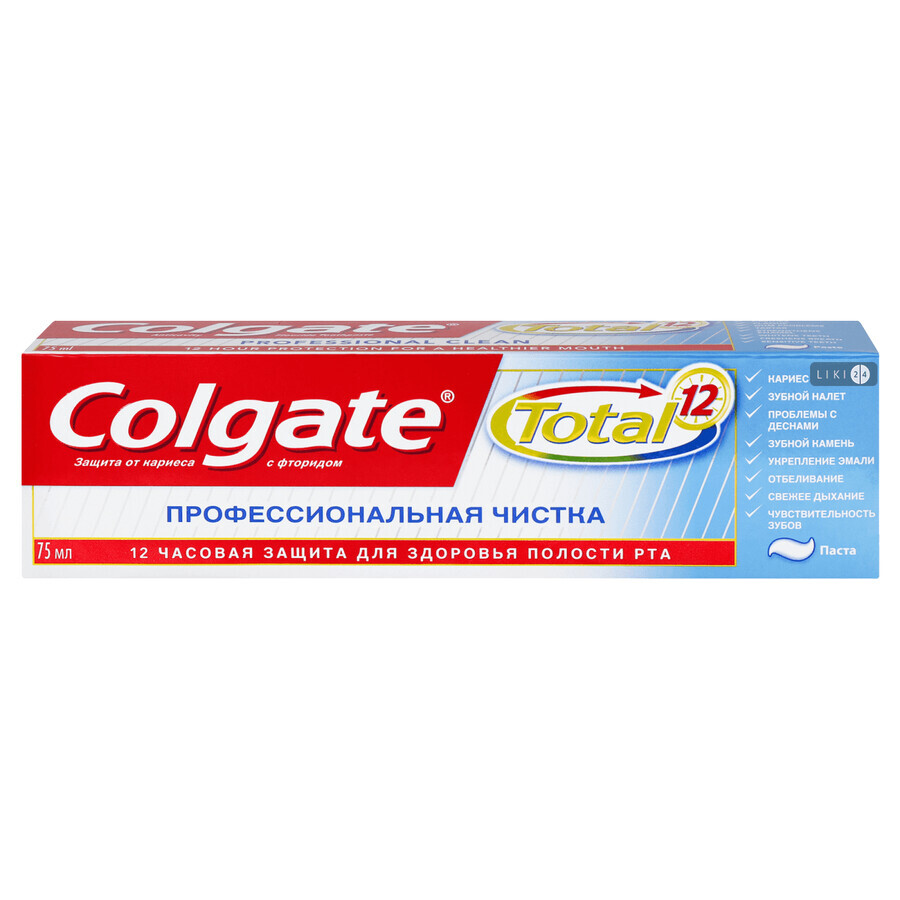 Зубна паста COLGATE Total 12 Професійне чищення 75мл : ціни та характеристики