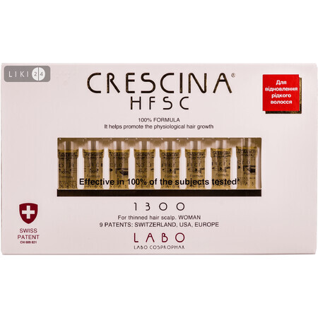 CRESCINA HFSC 1300 Засіб д / відн. росту волосся д / жін. фл. 3,5мл №1 (10) 