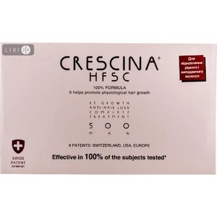CRESCINA HFSC 500 Полный курс Средство д/восст. роста волос д/муж. фл. 3,5мл №20 