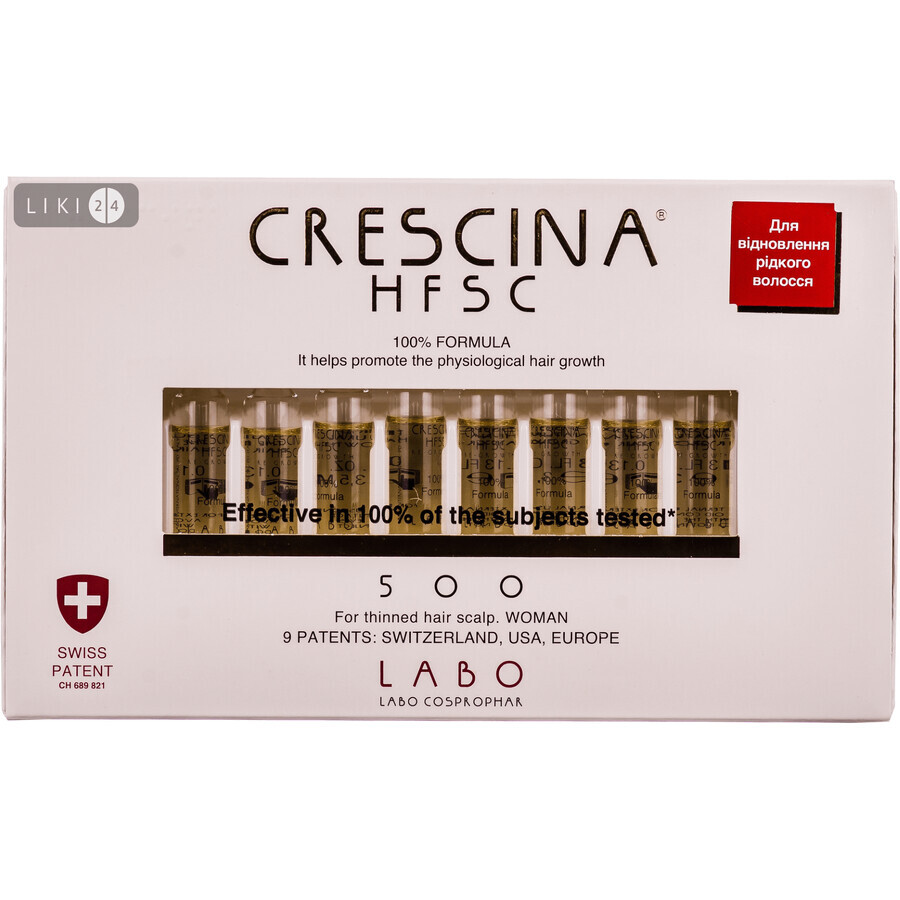 CRESCINA HFSC 500 Средство д/восст. роста волос д/жен. фл. 3,5мл №1(10) : цены и характеристики