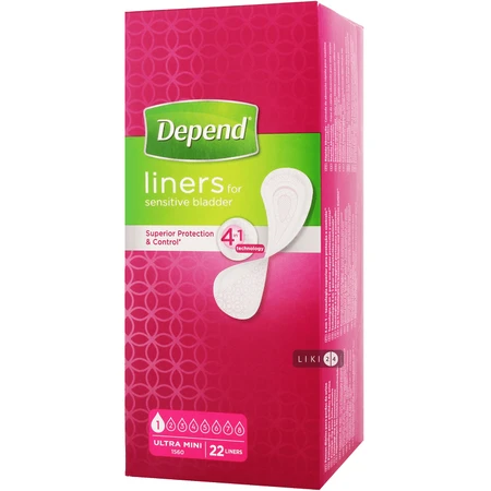 Урологические прокладки Depend Ultra Mini 22 шт: цены и характеристики